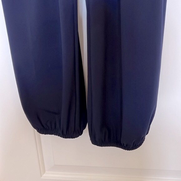 ❌SOLD❌NWT [Gap] Navy Blue Gathered Wide-Leg Bat Wing Jumpsuit Womens Medium/Tall - Picture 6 of 10